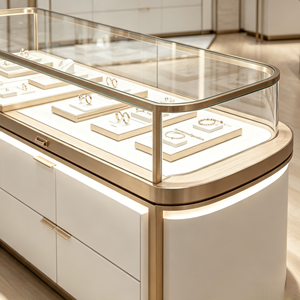 Custom Arch Design Jewelry Display Kiosk Luxury Retail Mall Booth Cabinet For Jewellery Or <b>Watch</b> Boutique Display - Product Image 2