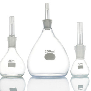 100ml thủy tinh borosilicate đất mật độ nhiệt độ pycnometer trọng lực cụ thể chai Flask với nhiệt kế - Product Image 2