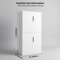 Armoire de classement en acier à 4 portes, meuble de rangement métallique, organisateur de documents de bureau avec serrure, armoire scolaire, mobilier