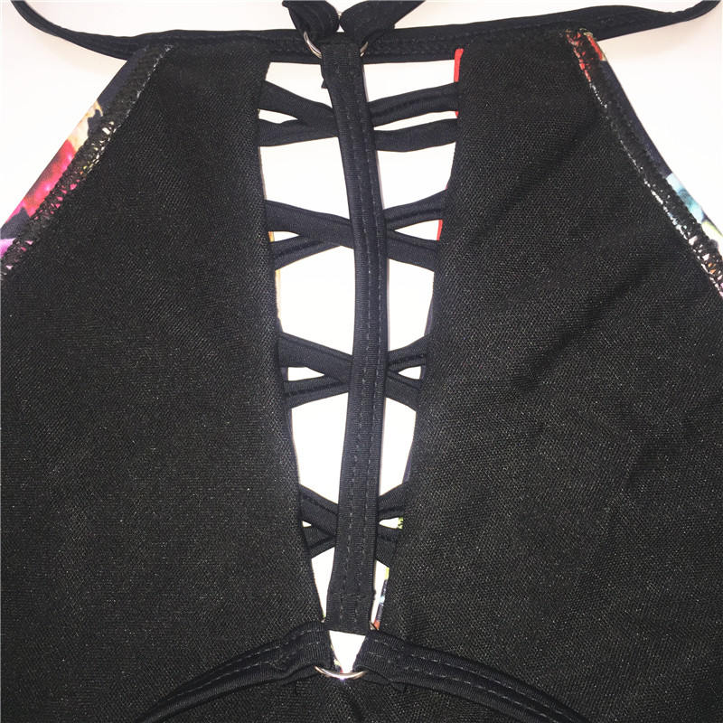 One-piece swimsuit colorful fruit printed swimsuit custom swimwear sexy bikini