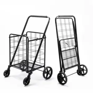 45KGS Factory Customized Stroller Portable Folding Shopping Cart Custom Large Mini Supermarket Shopping Carts Trolley