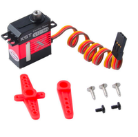 Servo KST X12-508 V8.0 HV Micro sin Núcleo, 6.2kg.cm, Engranajes Totalmente Metálicos, Doble Rodamiento, Plato Oscilante, para Modelos a Escala Civil