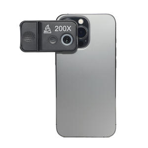 Lente de <span class=keywords><strong>microscopio</strong></span> profesional de alta definición 200X, luz LED para teléfonos móviles, imágenes de joyas antiguas con efecto de ojo de Paloma - Product Image 1