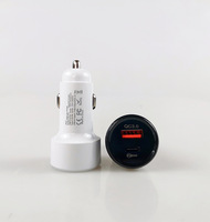 Nouveaux produits Chargeur de voiture USB C-Type C double 2 ports 38W PD 20W Adaptateur de charge rapide QC3.0 18W Super rapide