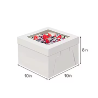 Transparente Kuchenbox mit Fenster und Zahlenformen zur Geburtstagstorten-Dekoration West Pastry Backzubehör