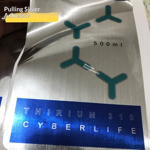 Autocollant en PET transparent adhésif argent mat personnalisé 3M, impression <span class=keywords><strong>de</strong></span> logo Dragon en or estampé, étiquette pour l'agriculture et la <span class=keywords><strong>farine</strong></span> - Product Image 2