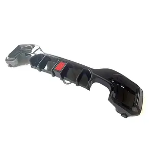 StarNav Rear Bumper Lip Plate For F20 120i 120d 125d 125i M Sport 2015-2019 Lci Style Rear <b>Diffuser</b> With Red <b>LED</b> Lamp Body Kits - Product Image 3