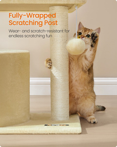 Tour pour chat <span class=keywords><strong>Feandrea</strong></span> avec griffoir en sisal, niche en peluche et perchoir rembourré pour petits espaces - Product Image 4