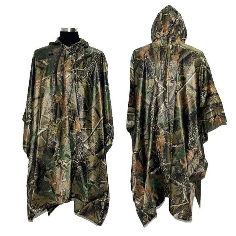 Impermeabile Camouflage Rain Coat Poncho antipioggia per esterni Camo Shelter di alta qualità