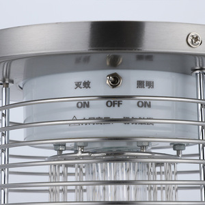 Lámpara solar antimosquitos de 60*21 cm, de acero inoxidable, para exteriores, impermeable, con trampa LED para insectos, para jardín y patio. - Product Image 1