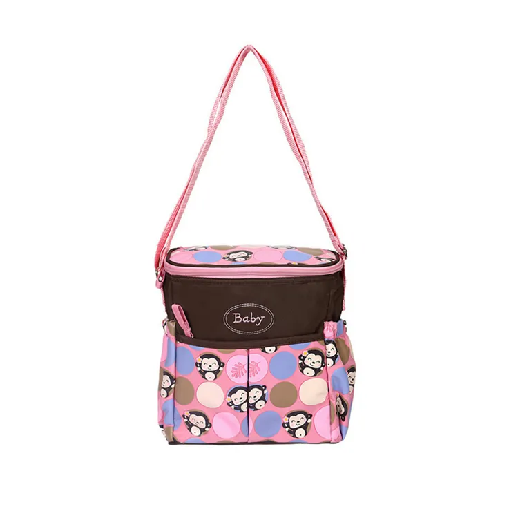 Amiqi bm1010 bolsa para mães, grande capacidade, viagem, saco, mãe, desenhos animados, impressão, mãe, bebê, fralda, bolsa