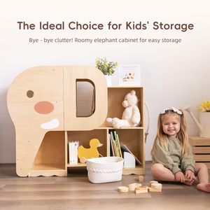 Libreria <span class=keywords><strong>Montessori</strong></span> a Forma di Elefante, <span class=keywords><strong>Scaffale</strong></span> per Bambini a 2 Ripiani, Organizzatore per Libri e Giocattoli <span class=keywords><strong>Montessori</strong></span> - Product Image 5