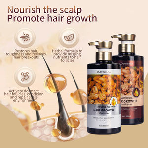 Shampooing et revitalisant pour la croissance des cheveux à l'huile de ricin biologique, soin du cuir chevelier à base de plantes, anti-chute, anti-pelliculaire, marque privée - Product Image 4