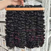 SDD Lots de Cheveux Humains Vietnamiens Bruts Bouclés Birmans 15A, Extensions de Cheveux Vierges Bruts Doublement Tirées et Épaisses, Alignées, pour Professionnels