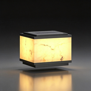 Lampe solaire à capot de poteau en aluminium, étanche IP65, tricolore 3000-6000K, pour cour, <span class=keywords><strong>portail</strong></span>, clôture, décoration de jardin - Product Image 1