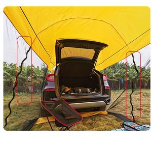 SUV y MPV SUV <span class=keywords><strong>Roadhouse</strong></span> Screen Tarp con malla de mosquito negro Poste de aluminio Lona de camping basada en vehículos - Product Image 3