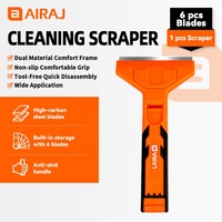 AIRAJ Ensemble de raclettes de nettoyage pour vitres, raclettes pour sols et outils de remplissage de joints, avec lame de raclette remplaçable