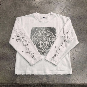 Maglietta <span class=keywords><strong>Termica</strong></span> a <span class=keywords><strong>Maniche</strong></span> <span class=keywords><strong>Lunghe</strong></span> Raglan in <span class=keywords><strong>Maglia</strong></span> Waffle Personalizzata Ouna per Uomo, T-Shirt Casual a <span class=keywords><strong>Maniche</strong></span> <span class=keywords><strong>Lunghe</strong></span> con Effetto Vissuto - Product Image 1