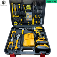 Kit d'outils de réparation domestique OEM de 129 pièces, coffret rigide, kit combiné d'outils à main avec boîte à outils