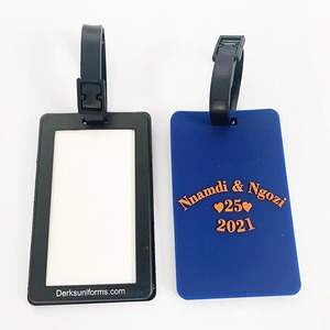 Etiqueta de equipaje de goma de viaje de silicona, Logo personalizado, impermeable, suave, 2022OEM - Product Image 5