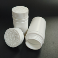 Bouteilles en PE/PET en gros avec bouchon à clapet, vides, 50cc, 100cc, en plastique, pour vitamines, pilules, pots de rangement de médicaments à ouverture facile