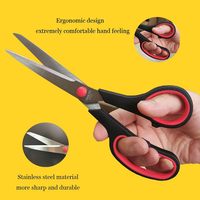 Ciseaux ménagers en acier inoxydable, ciseaux utilitaires robustes pour le bureau, ciseaux multi-usages, coupe polyvalente, pièce unique