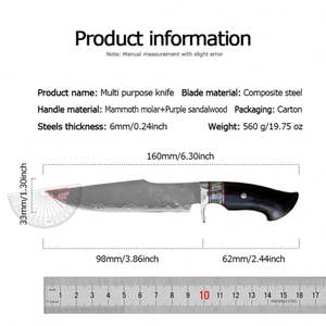 Couteau tactique personnalisable noir avec lame fixe en acier inoxydable de haute qualité, fourreau industriel en bois et plastique, DIY OEM - Product Image 6