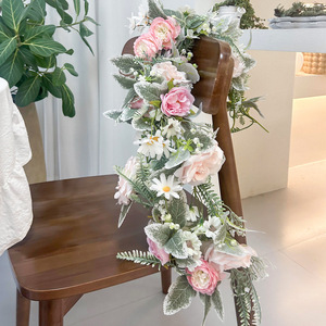 Guirnalda de Rosas Artificiales de 1.8 Metros, Flores de Seda de Alta Simulación para Decoración de Bodas, Hogar y Exteriores - Product Image 2