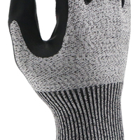 Guantes de Trabajo MaxiTough Negros Resistentes, Recubiertos de Nitrilo Espumado con Puntos, Antideslizantes en la Palma, Resistentes a Cortes, para Mecánicos y Almacenes
