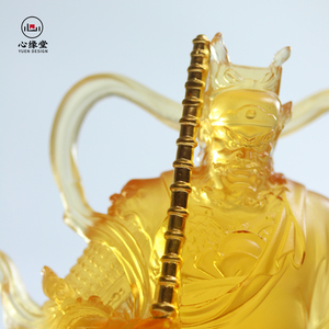 Cổ Điển Sang Trọng Trung Quốc Pha Lê Trang Trí Phong Thủy Pha Lê Thủy Tinh Phật Điêu Khắc Cho Trang Trí Nội Thất - Product Image 4