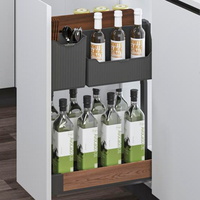 ARTSTEEL Panier à Épices Coulissant Moderne en Alliage d'Aluminium, Tiroir à Condiments pour Rangement de Cuisine, Écologique