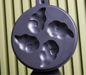 Quay đám mây hình dạng <span class=keywords><strong>Waffle</strong></span> <span class=keywords><strong>maker</strong></span> Máy bong bóng 4 đám mây bánh mì máy tùy chỉnh không dính tấm nhôm bong bóng bánh Sandwich <span class=keywords><strong>Maker</strong></span> - Product Image 3