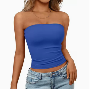 Top Corto <span class=keywords><strong>Nero</strong></span> <span class=keywords><strong>Senza</strong></span> <span class=keywords><strong>Spalline</strong></span> da Donna, Lavorato a Maglia, Tinta Unita, Elastico, Casual, <span class=keywords><strong>Senza</strong></span> Maniche, Vestibilità Regolare, per Tutte le Stagioni, <span class=keywords><strong>Reggiseno</strong></span> Sportivo - Product Image 3