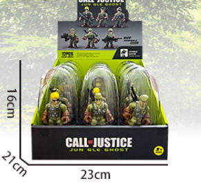 ฟิกเกอร์ทหารชาย3นิ้ว, หุ่นทหารประกอบ4สีพร้อมอุปกรณ์เสริมชุดของเล่นทหารขนาดเล็กสำหรับเด็ก3 + - Product Image 2