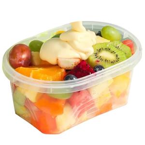 Contenedor ovalado reutilizable de plástico transparente, caja apilable para llevar para aperitivos en movimiento para ensalada de frutas, yogur, pastel, <span class=keywords><strong>Sushi</strong></span> - Product Image 6