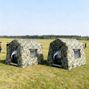 Tente de camouflage pour 2 personnes, en nylon imperméable, protection UV, ouverture rapide, légère, pour les voyages en plein air - Product Image 4