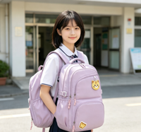 Sac à dos léger et imperméable pour adolescents et étudiants, sac d'école multi-poches pour lycéens et collégiens