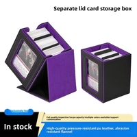 Boîte de rangement pour cartes en cuir PU, personnalisable, pour jeux de table, porte-cartes de jeu, TCG, logo personnalisé, vente en gros