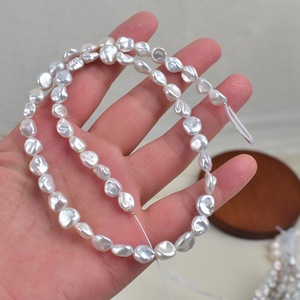 Collier en argent bleu d'eau douce naturel de qualité supérieure avec perles baroques de forme irrégulière, perles en vrac pour le bricolage - Product Image 2