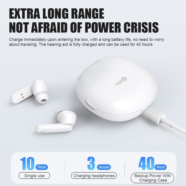 Rechargeable for Hearing Aids for Seniors with 16 Channels Noise Cancelling & In-Ear Design