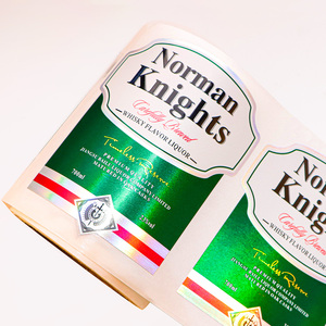 Étiquette personnalisée <span class=keywords><strong>de</strong></span> luxe pour whisky, pelliculage holographique, papier texturé gaufré, autocollant adhésif en rouleau pour l'emballage <span class=keywords><strong>de</strong></span> bouteilles <span class=keywords><strong>d</strong></span>'alcool - Product Image 6