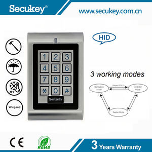 Teclado de metal W26 Wiegand RFID Lector de <span class=keywords><strong>control</strong></span> de acceso independiente - Product Image 5