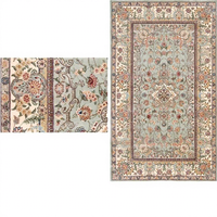 Tapis de prière musulman de haute qualité, 100% laine, taille personnalisée, motif floral, style WILTON, tufté à la main, à poils longs