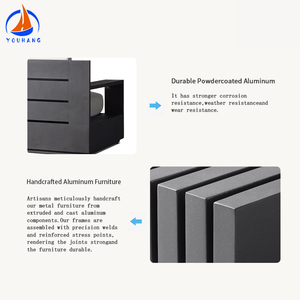 Juego de <span class=keywords><strong>2</strong></span> sillas y mesa de venta directa de fábrica, juego de bistró para patio de aluminio fundido para jardín al aire libre - Product Image 5