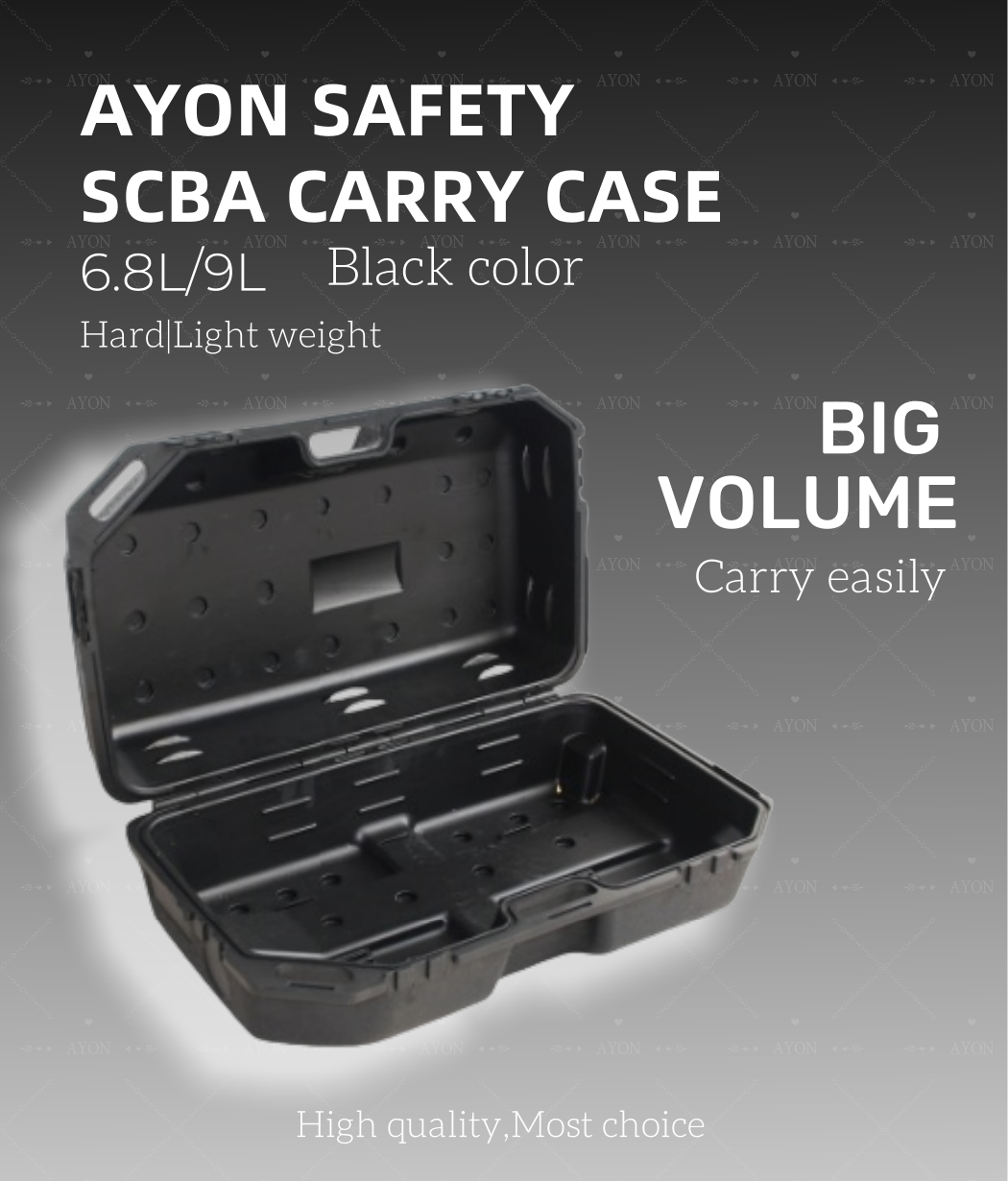 2024 All Black Plastic SCBA Box Big Volume Flexible Feature for