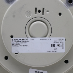Ventilador Centrífugo de Refrigeración para Centros de Datos ZIEHL-ABEGG RH40M-4EK.4I.1R 133829 230V 60Hz 0.68KW 3.20A 1460RPM AHU HVAC - Product Image 6