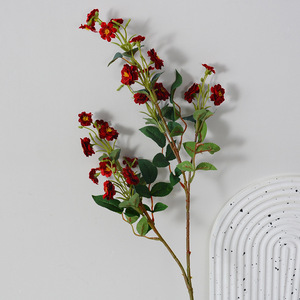 Fleurs artificielles en soie, boutons de roses multi-têtes, couleur orange, pour la décoration de la maison et les mariages - Product Image 3