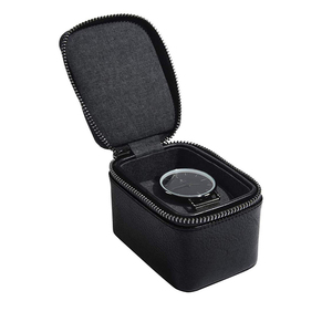 Biểu Tượng Tùy Chỉnh Đen PU Da Hình Chữ Nhật Hộp Đồng Hồ Cho Nam Giới Quà Tặng - Product Image 1