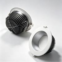 Plafonnier LED anti-éblouissement encastré, réflecteur conique profond, dissipateur thermique en aluminium moulé sous pression, blanc, adapté aux magasins