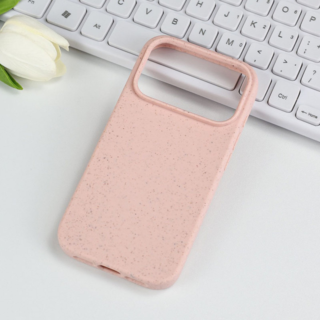 Manufacturer Phone Cases Matte Biodegradable Recyclable TPU Personalized Wheat Straw Cover for iPhone 17 Pro Max